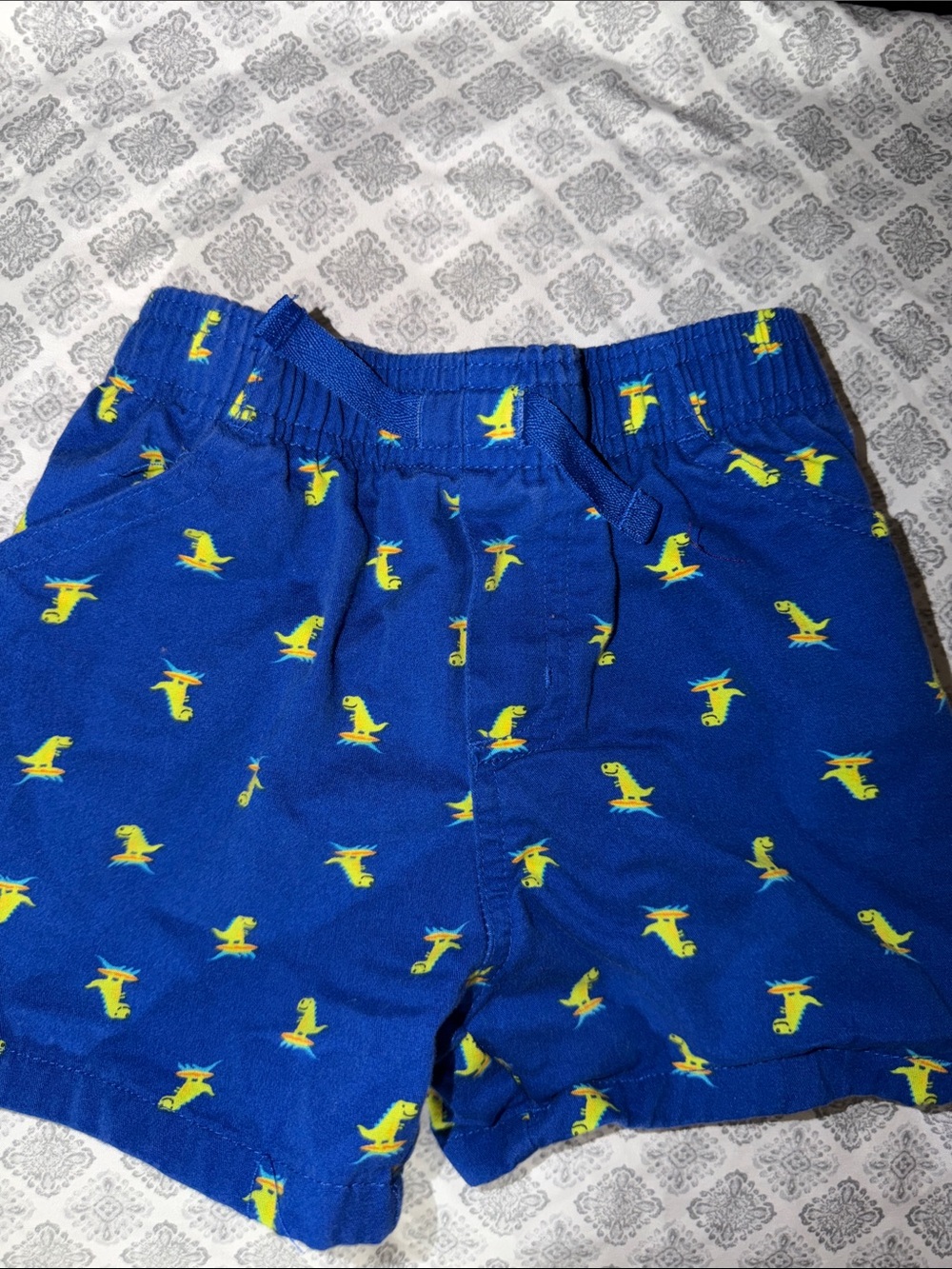 Kids Blue Parrot Print Shorts